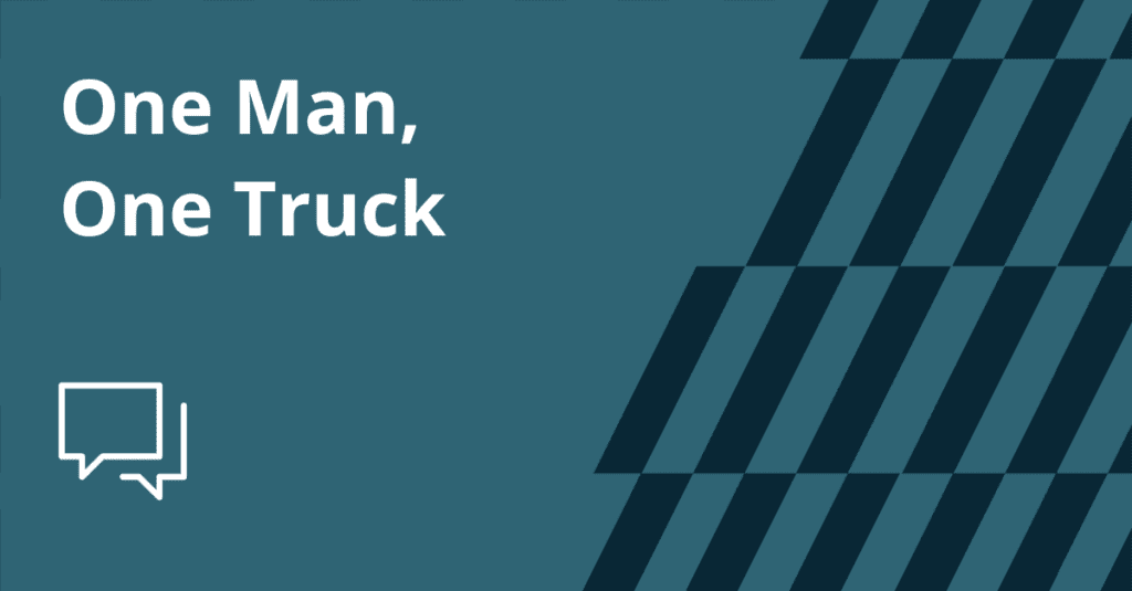 One Man One Truck